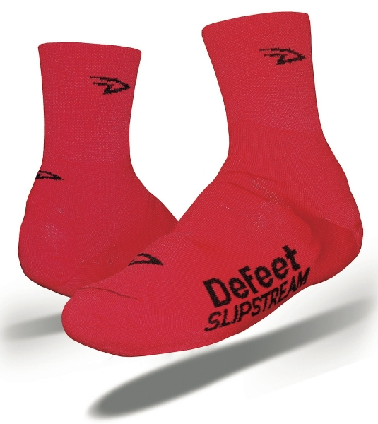 DeFeet Fahrrad Überschuhe Slipstream D-Logo Rot, S / M