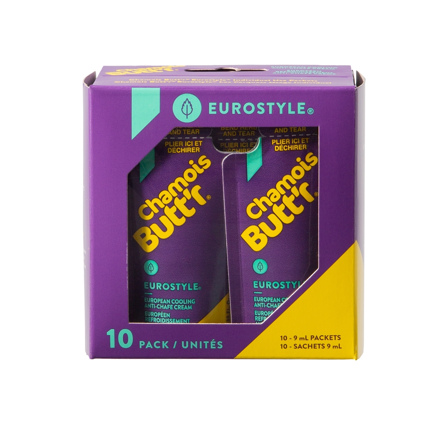 Chamois Butt'r Gesäßcreme / Chamois Creme Eurostyle mit Menthol 10 Pack