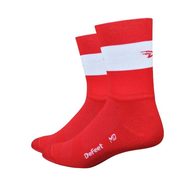 DeFeet Socken Aireator Doppel-Bund Team DeFeet Rot, S, (13 cm)